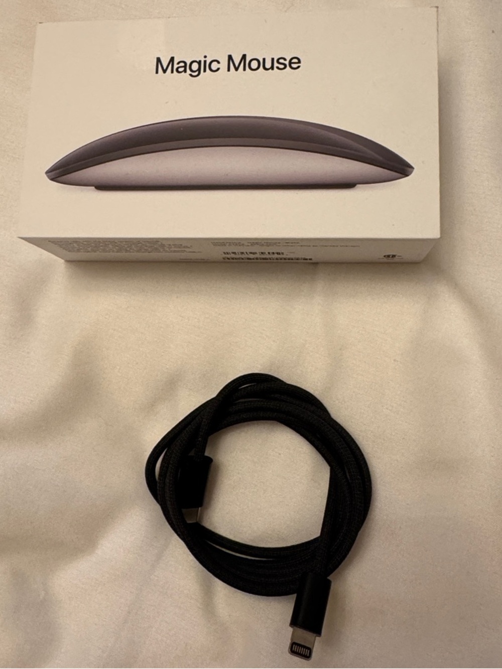 Apple Magic Mouse - Black with Black Lightning Cable
